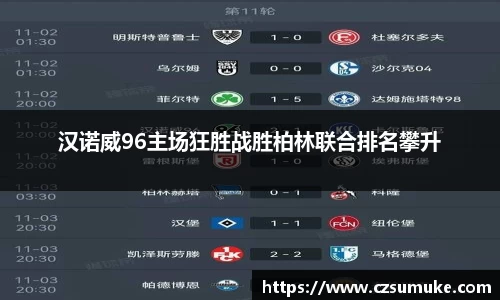 汉诺威96主场狂胜战胜柏林联合排名攀升